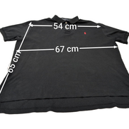 Polo manches courtes Polo Ralph Lauren XL noir uni logo rouge coton