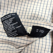 Chemise Nautica carreaux bleu marine écru manches courtes coton taille L