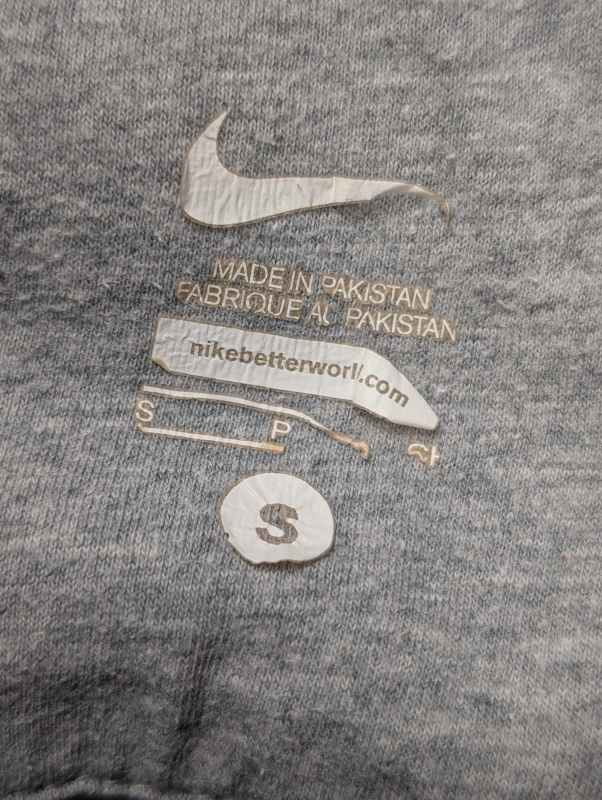 Sweat à Capuche Nike Vintage Noir - Logo Brodé - Coton Épais - Taille S