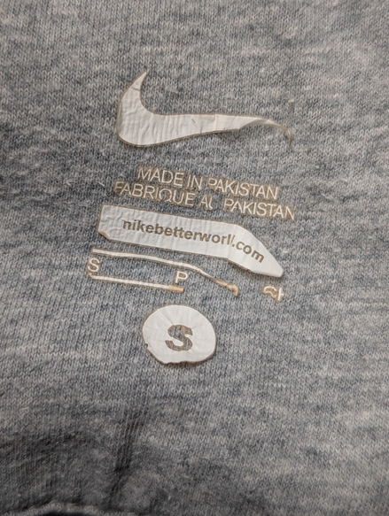Sweat à Capuche Nike Vintage Noir - Logo Brodé - Coton Épais - Taille S