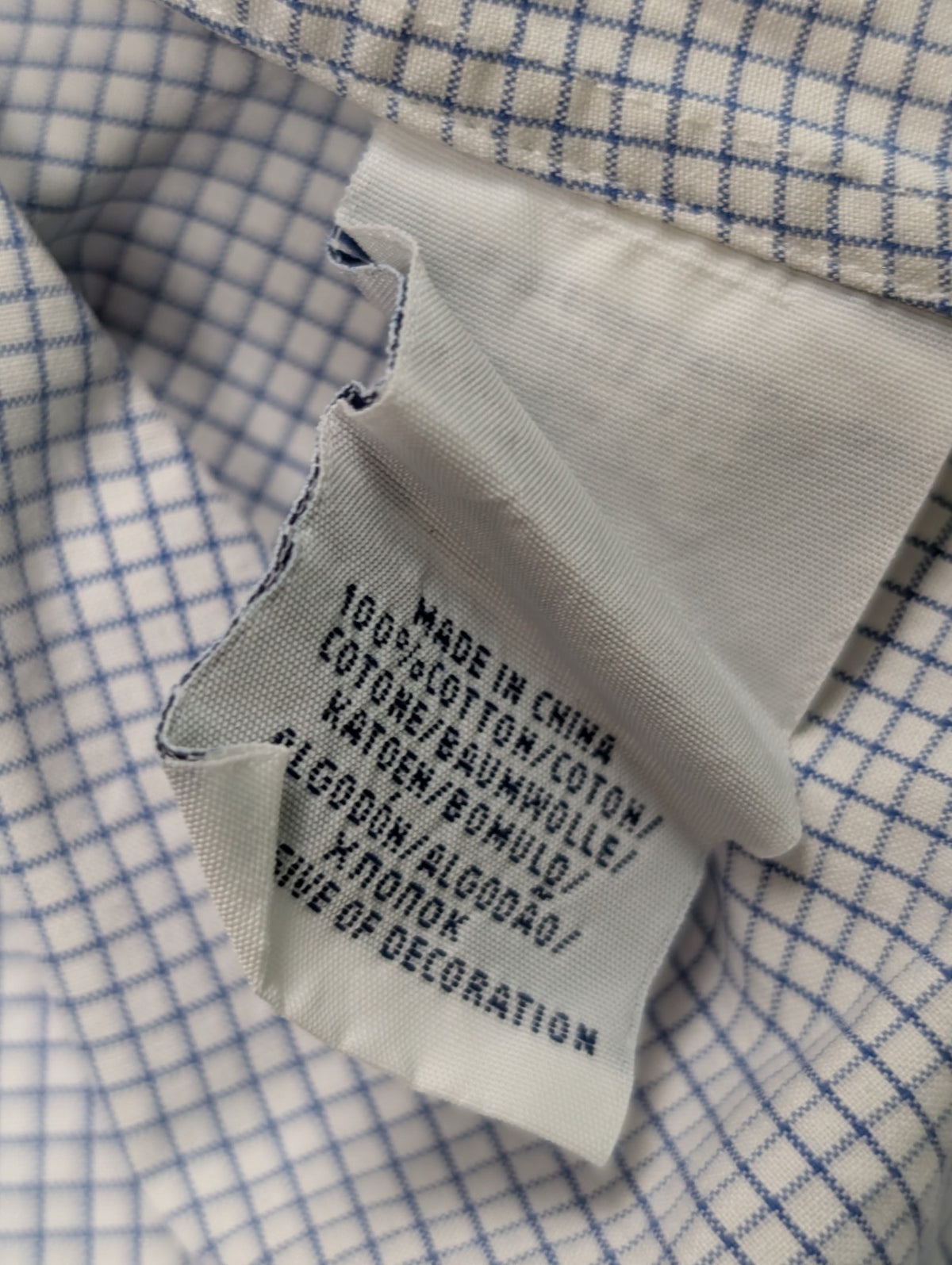 Chemise Polo Ralph Lauren Shirt XL Carreaux Bleu Blanc Col Classique Coton