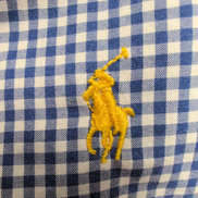 Chemise Ralph Lauren M Bleue Carreaux Classic Fit Shirt Button Down Logo Jaune