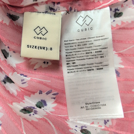 Robe Cubic S Rose Marguerites Manches Courtes Neuve Étiquette