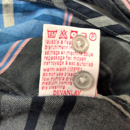 Chemise Lacoste Live L 43 Bleu Noir Blanc Carreaux Logo Poche manches longues