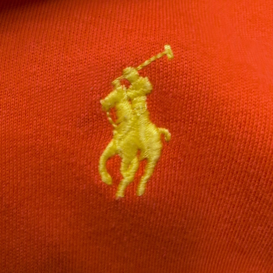 Polo Ralph Lauren Homme S Orange Logo Jaune Polo Manches Courtes