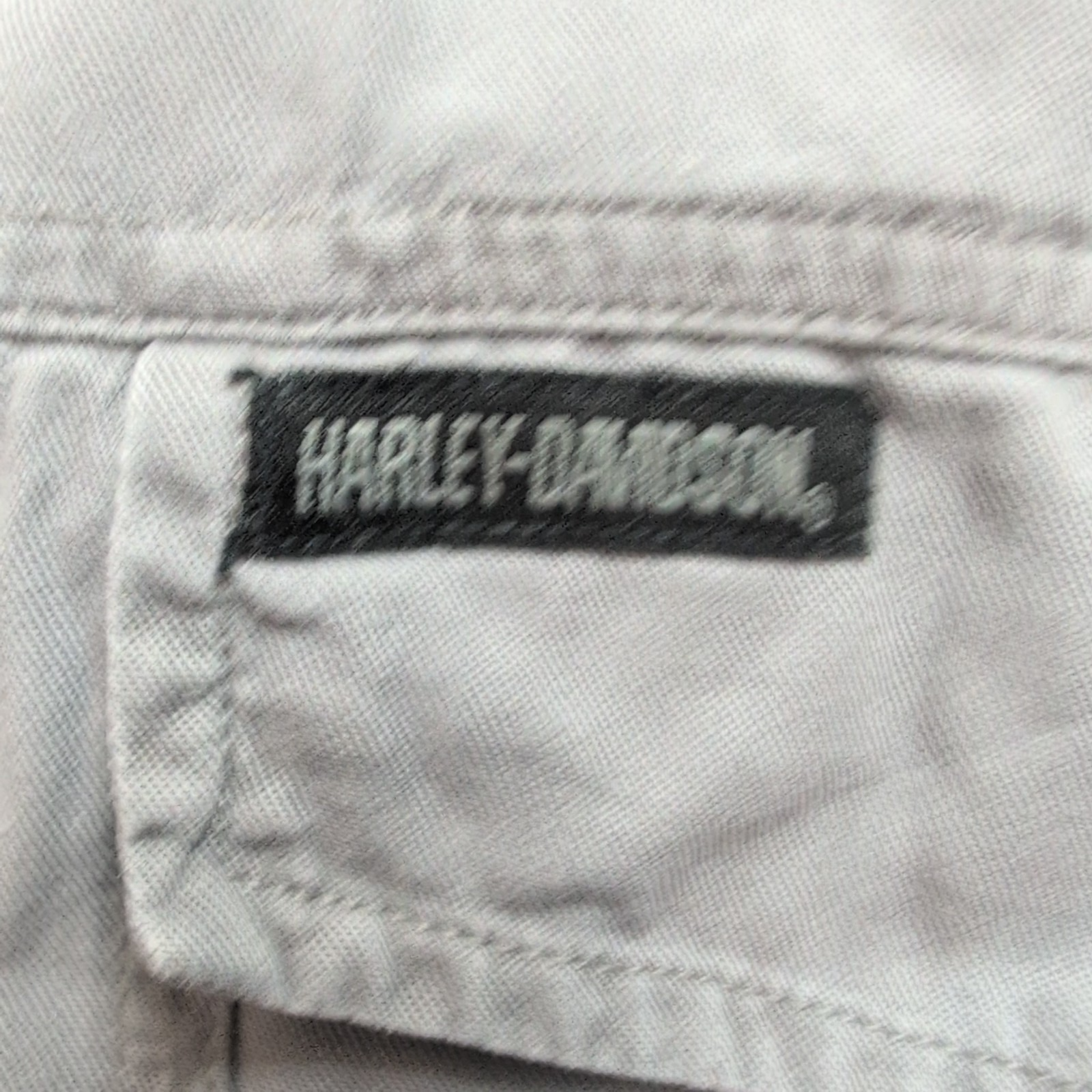 Chemise Harley-Davidson XXL Grise Boutons Pression 100% Coton Manches longues