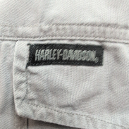 Chemise Harley-Davidson XXL Grise Boutons Pression 100% Coton Manches longues