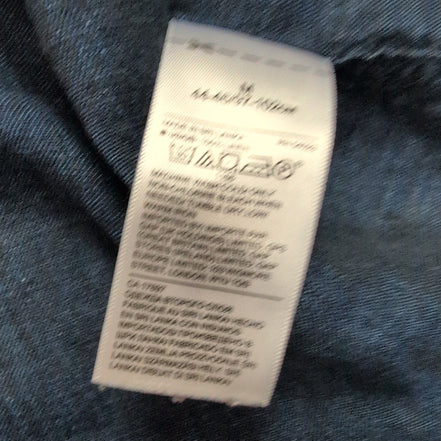 Chemise Banana Republic M Slim Fit Lin Bleu Effet Jean manches longues