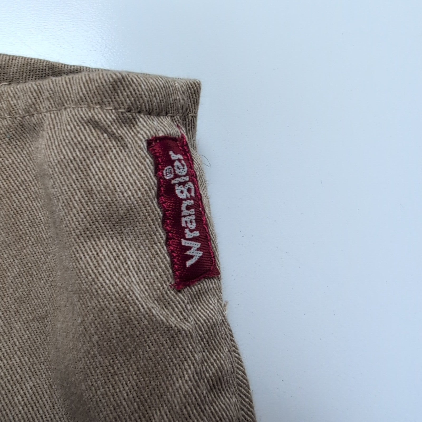 Chemise Wrangler Manche Courte Marron Clair Camel Taille M Deux Poches