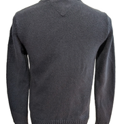 Pull Tommy Hilfiger Vintage Bleu Marine Col Rond Coton Épais - Taille M