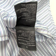 Chemise Nautica L  Rayures Bleu Coton Mercerisé Logo bleu ciel Manches longues