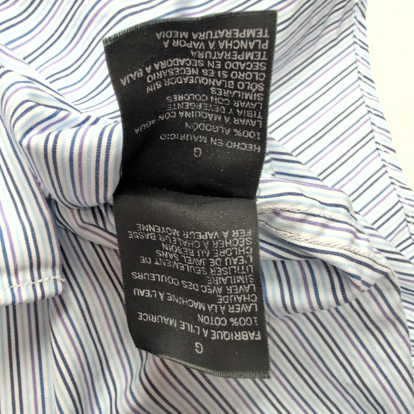 Chemise Nautica L  Rayures Bleu Coton Mercerisé Logo bleu ciel Manches longues