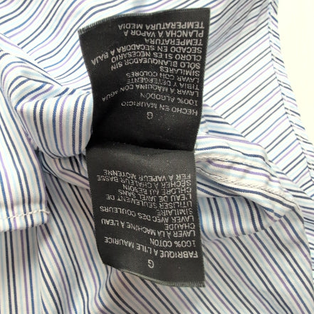 Chemise Nautica L  Rayures Bleu Coton Mercerisé Logo bleu ciel Manches longues