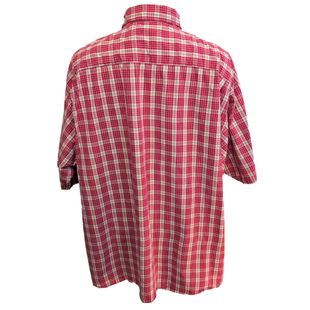 Chemise Wrangler Manches Courtes Rouge et Marron à Carreaux Taille 3XL