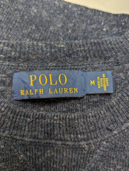 Pull Polo Ralph Lauren Marine Moucheté - Style Sweat-Shirt - Taille M - NEUF