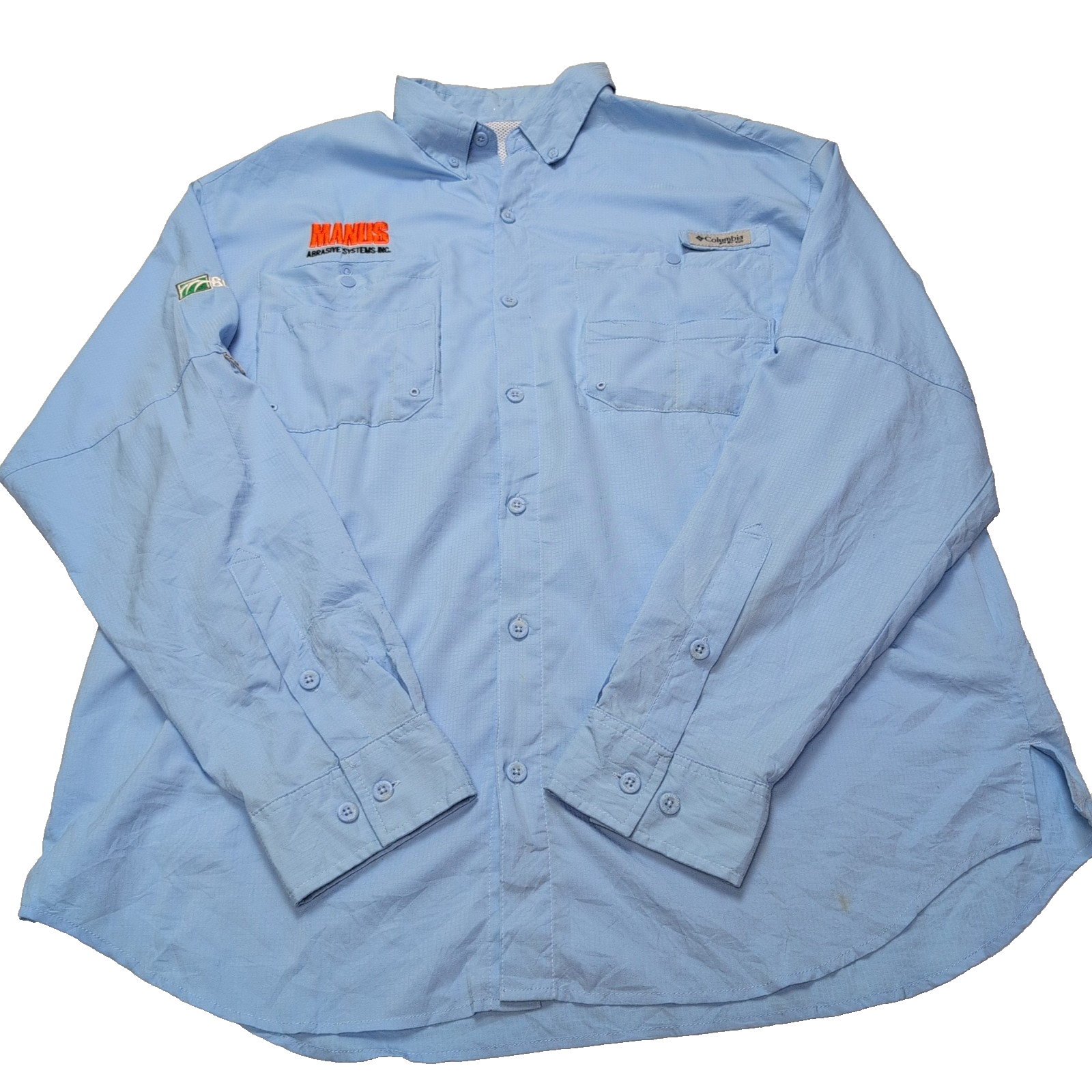 Chemise Columbia PFG bleue uni taille XXL #91e