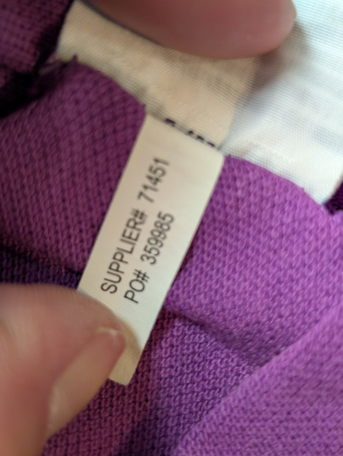 Polo manches courtes Polo Ralph Lauren violet lilas logo turquoise Custom Fit L