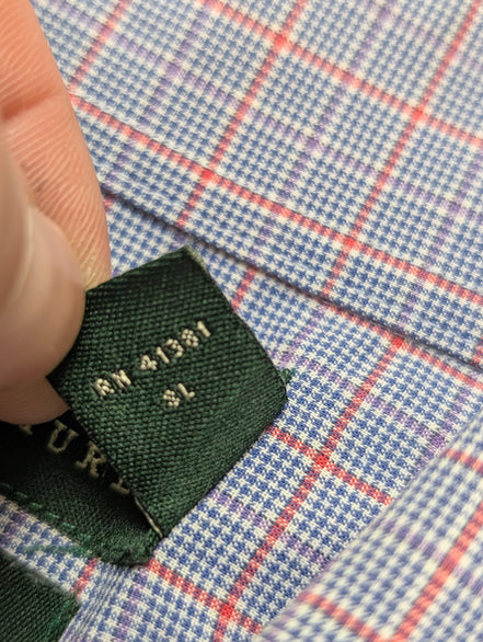 Chemise Lauren Ralph Lauren sans logo bleu à carreaux taille L #22ch