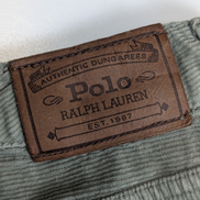 Pantalon Velours Côtelé Polo Ralph Lauren W28 L28 Gris Homme Vintage Jean