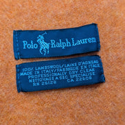 Écharpe Polo Ralph Lauren Orange 100% Laine d'Agneau Italie Argent
