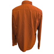 Chemise Wrangler Manches Longues Orange 100% Coton avec Poches Taille M