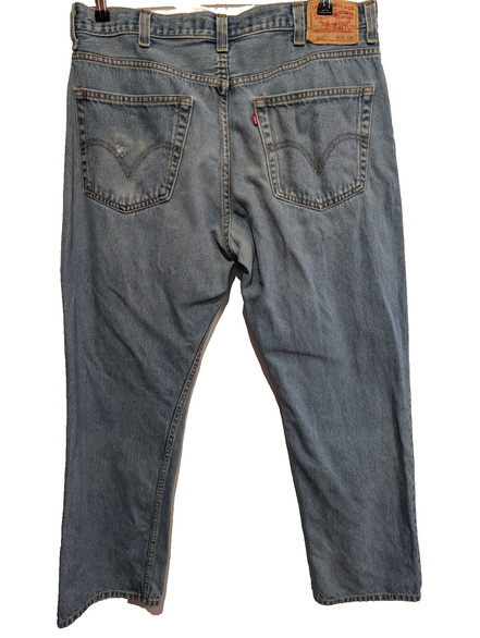 Jean Levi's 505 Regular Fit Vintage Homme W38 L30 Bleu Denim Classic Straight