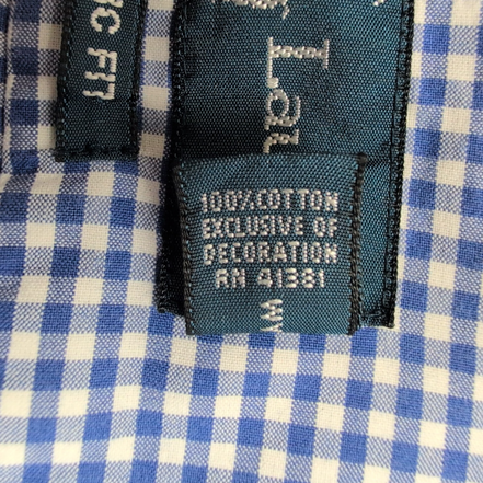 Chemise Ralph Lauren M Bleue Carreaux Classic Fit Shirt Button Down Logo Jaune