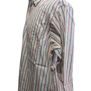 Chemise Polo Ralph Lauren Shirt XL Rayée Rouge Bleu Coton Col Classique