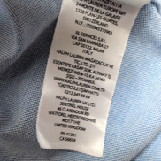Chemise Polo Ralph Lauren L Bleue Unie Logo Marron Manches Courtes QR Code