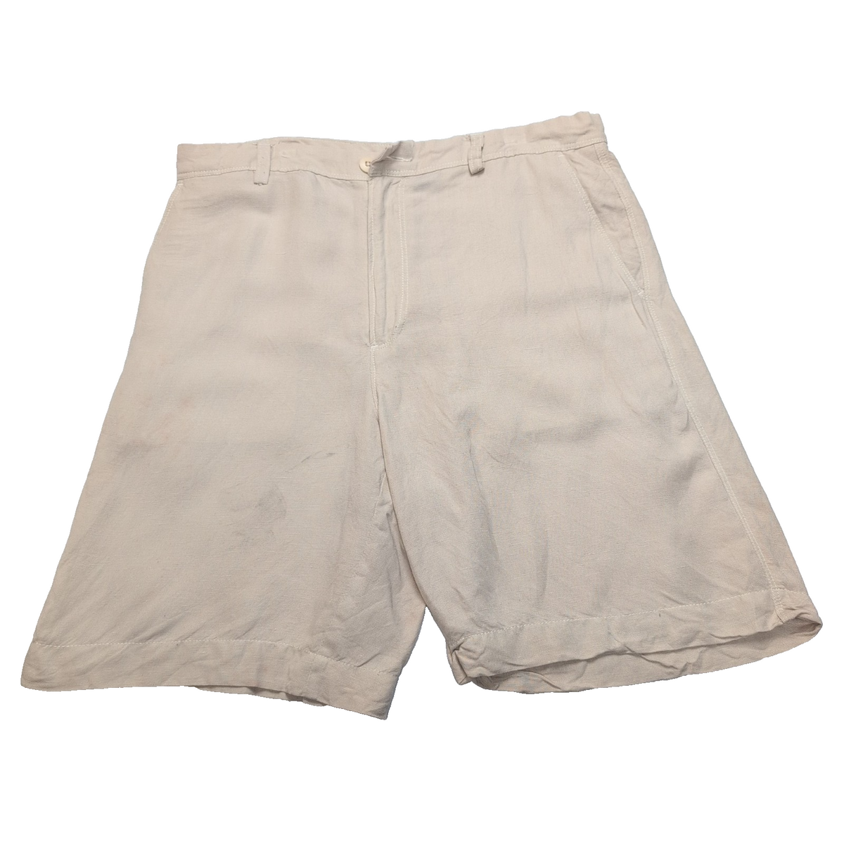 Short chino Alan Flusser crème lin/viscose W34