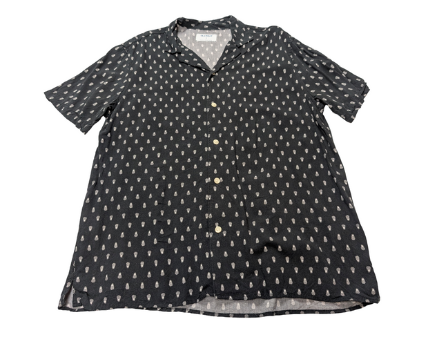 Chemise hawaïenne Old Navy noir et blanche ananas taille M
