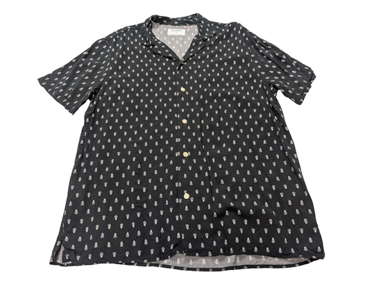 Chemise hawaïenne Old Navy noir et blanche ananas taille M