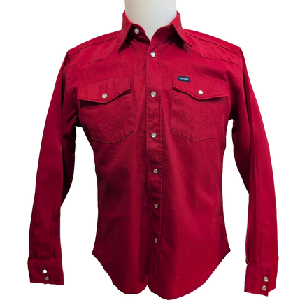 Chemise Wrangler Western 2 poches Garçon XL 14-16 ans Rouge