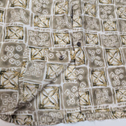 Chemise hawaïenne Roundtree & Yorke taille 2XL beige motif géométrique