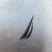 Chemise Nautica Oxford bleu uni Hong Kong coton taille M/L logo brodé