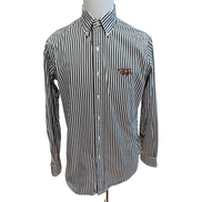 Chemise Ralph Lauren Classic Fit L Blanc Rayures Noir 3 Cavaliers