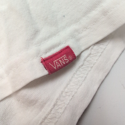 T-shirt Vans L Classic Fit Blanc Off The Wall Skateboard 100% Coton