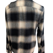 Chemise Flanelle HOLLISTER Homme L Noire Crème Carreaux Ajustée |284S