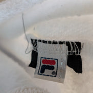 🤍 Sweat Fila Col Zippé Logo Brodé T. L - Blanc Vintage Sportswear