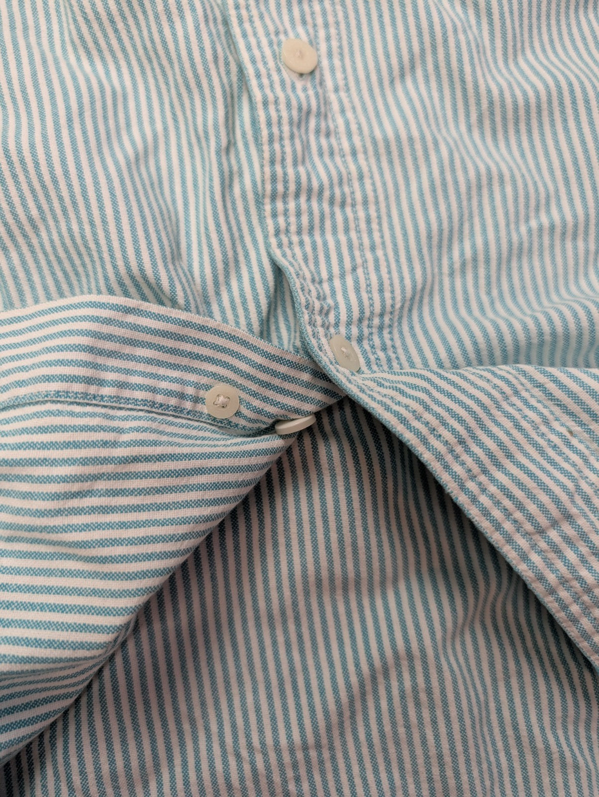 Chemise CHAPS verte menthe à rayures avec poche et logo brodé taille XL #253msch