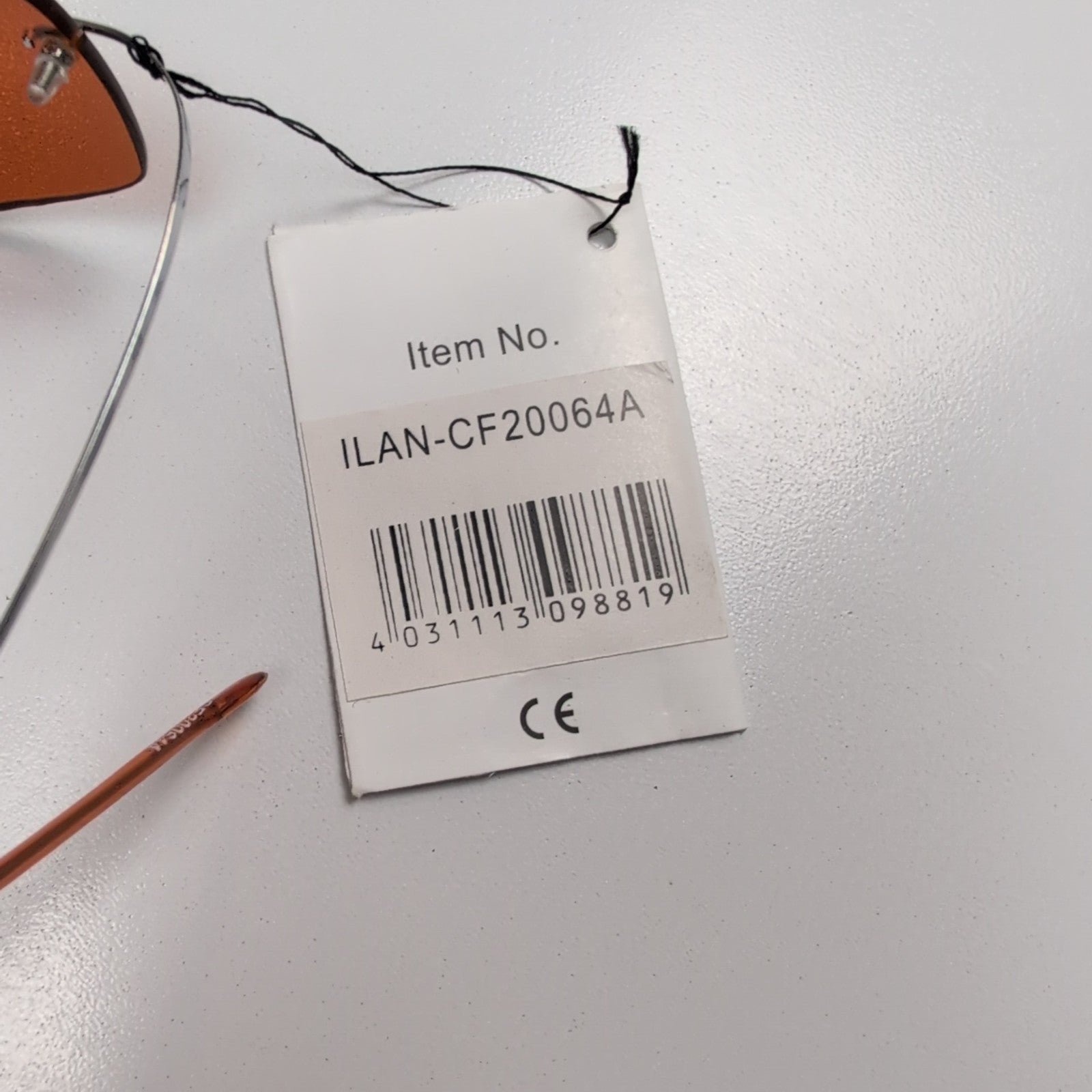 Bar-On® Lunettes de Soleil Ambre Y2K Rimless Branches Métal Souple sans Charnièr