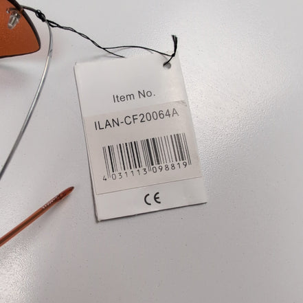Bar-On® Lunettes de Soleil Ambre Y2K Rimless Branches Métal Souple sans Charnièr