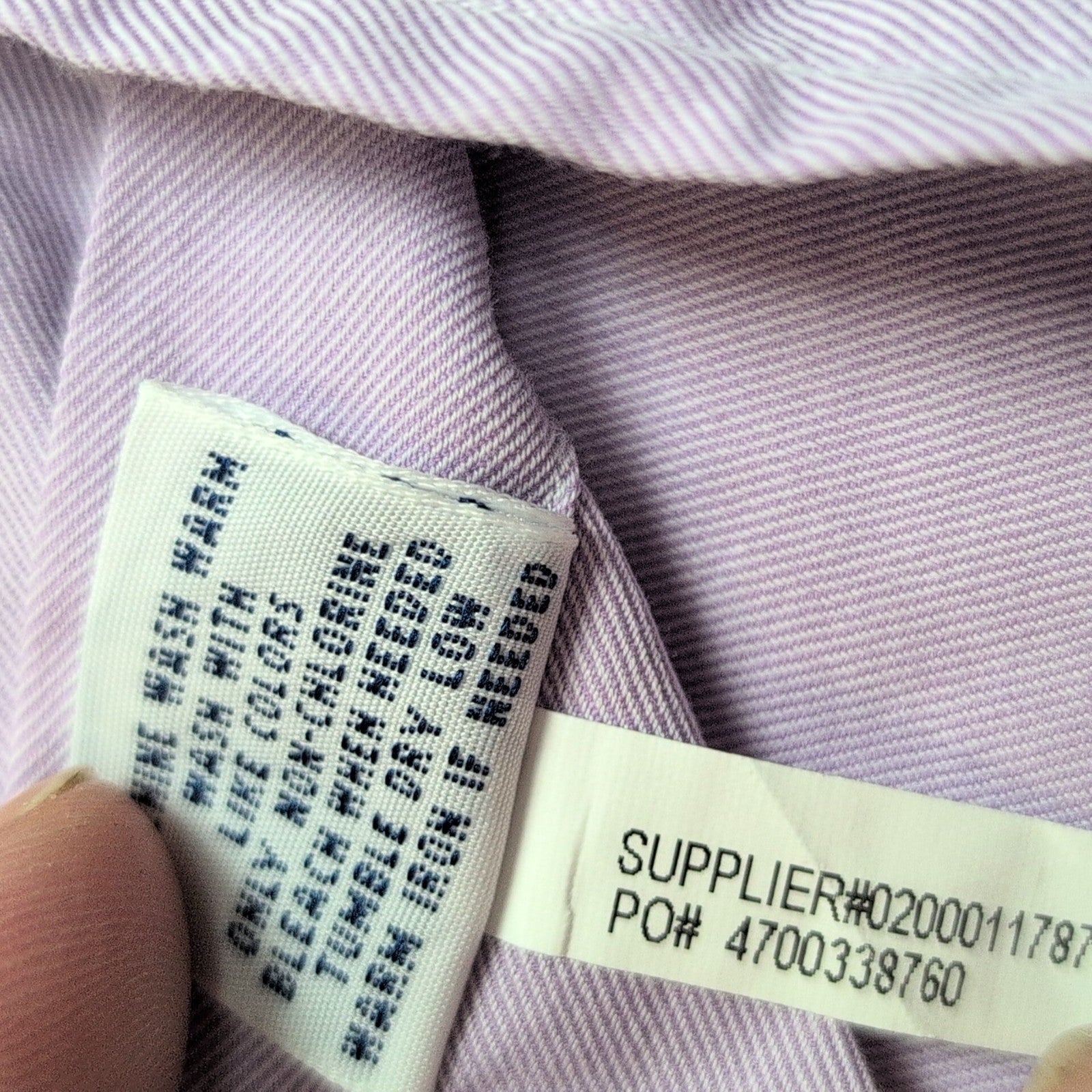 Chemise Ralph Lauren XL Lilas 100% Coton Logo Vert Clair manches longues