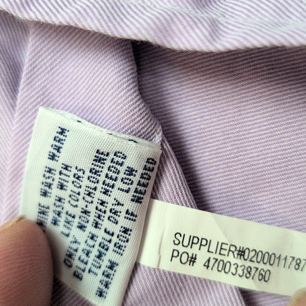 Chemise Ralph Lauren XL Lilas 100% Coton Logo Vert Clair manches longues