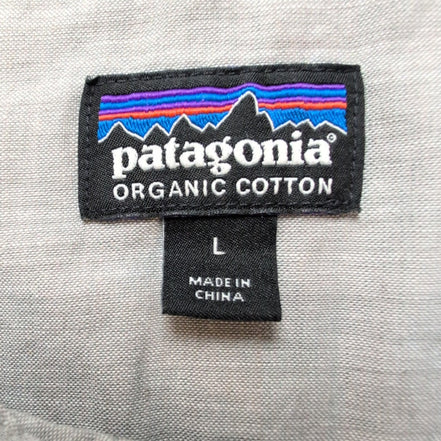 Chemise Patagonia grise manches courtes une poche taille L