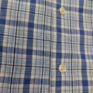 Chemise Chaps manches courtes bleu à carreaux taille L #229msch