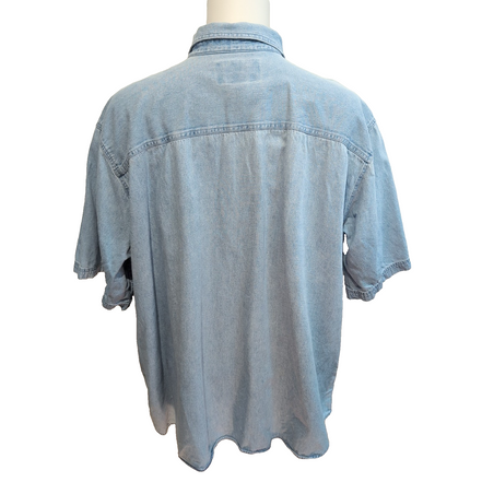 Chemise Harley Davidson 3XL jean denim bleu manches courtes 2 poches
