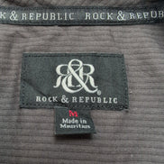 Chemise Rock & Republic M marron rayures manches courtes 100% coton