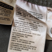 Chemise LEVI'S Vintage Kaki Coton Épais Boutons Métal M. Longues Taille L