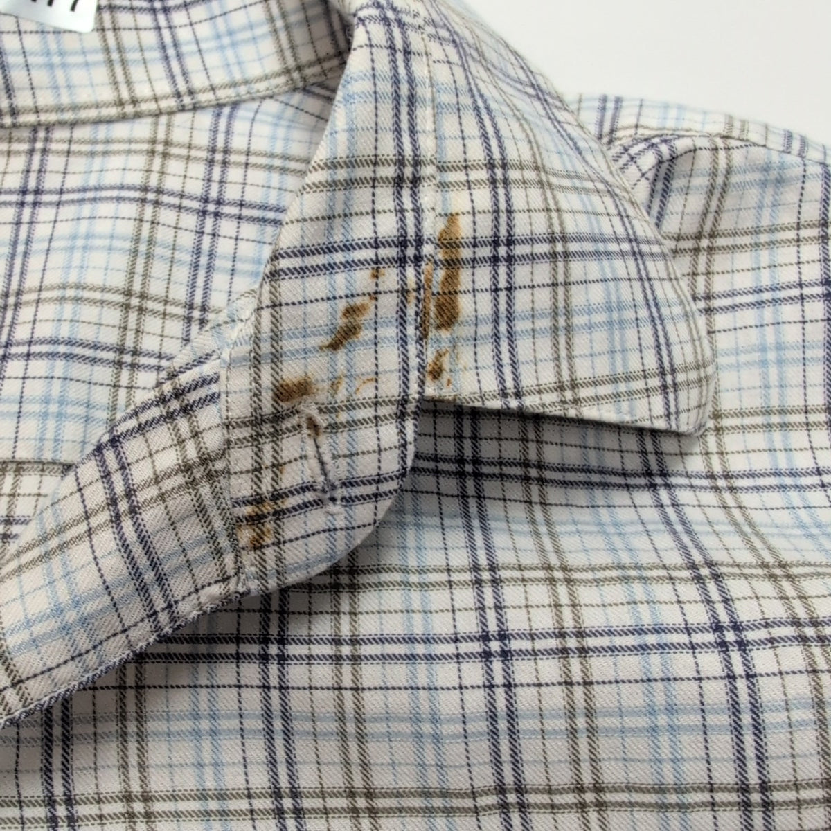 Chemise Lacoste XL 44 Made in France Carreaux Bleu Logo Poche manches longues